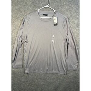 Alfani Alfatech Mens XL Grey Long Sleeve Stretch Crew Neck T-Shirt New